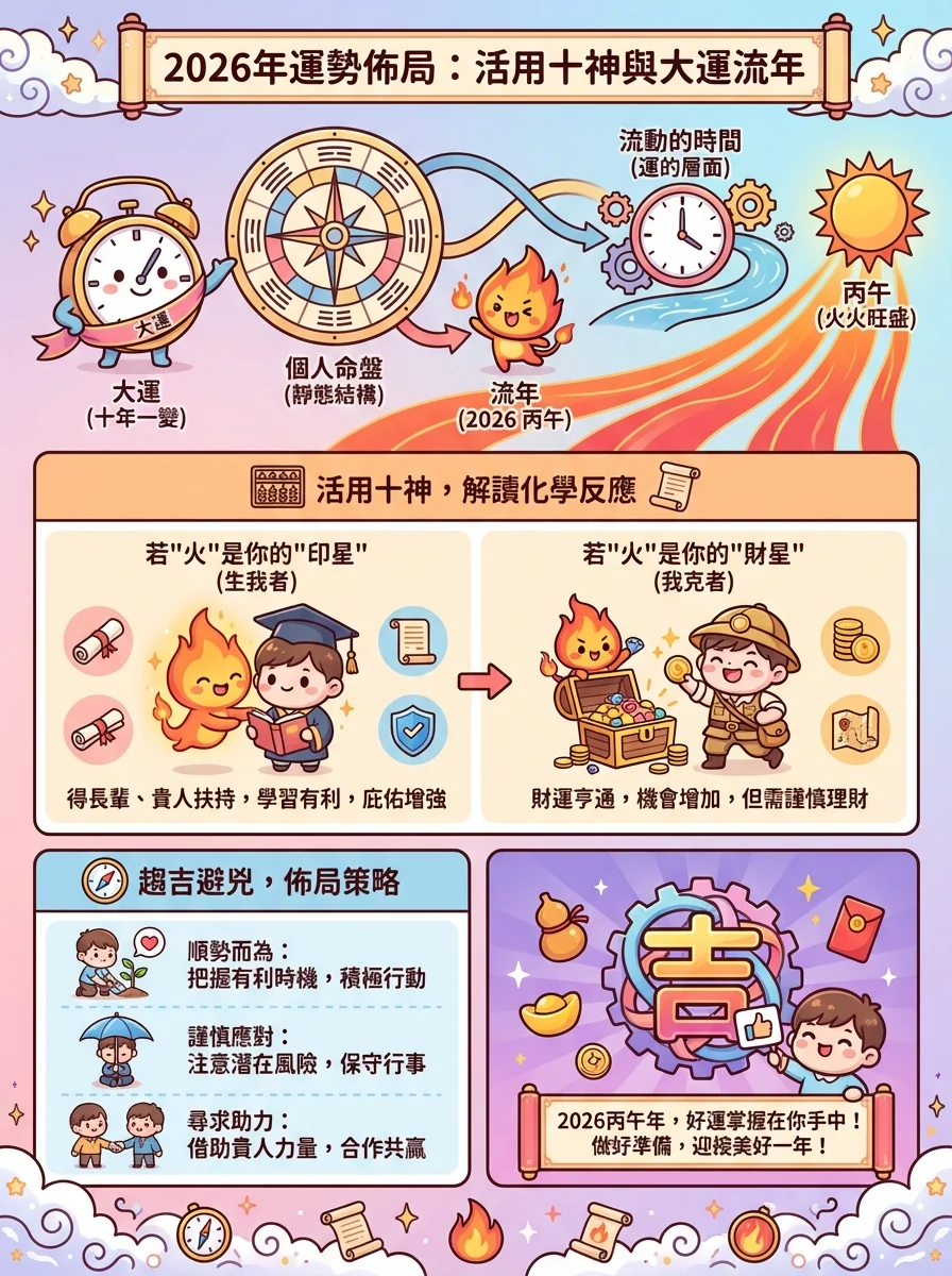 2026年運勢佈局：活用十神與大運流年
