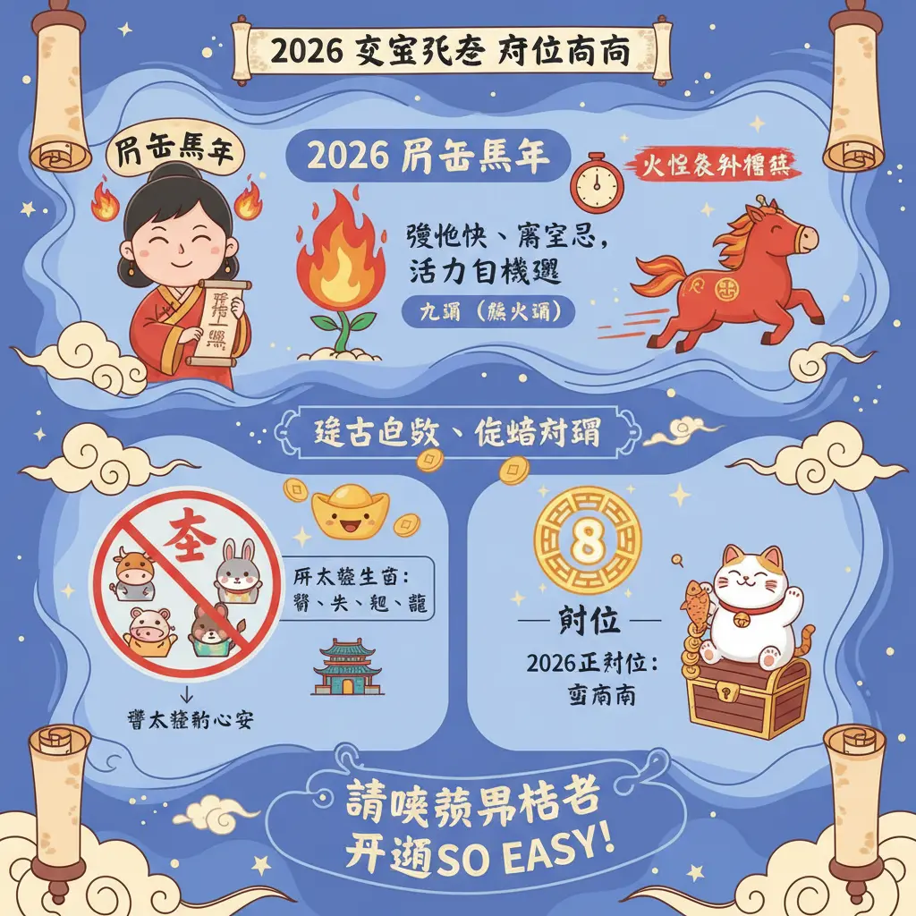 2026財位方向 - 玄空飛星