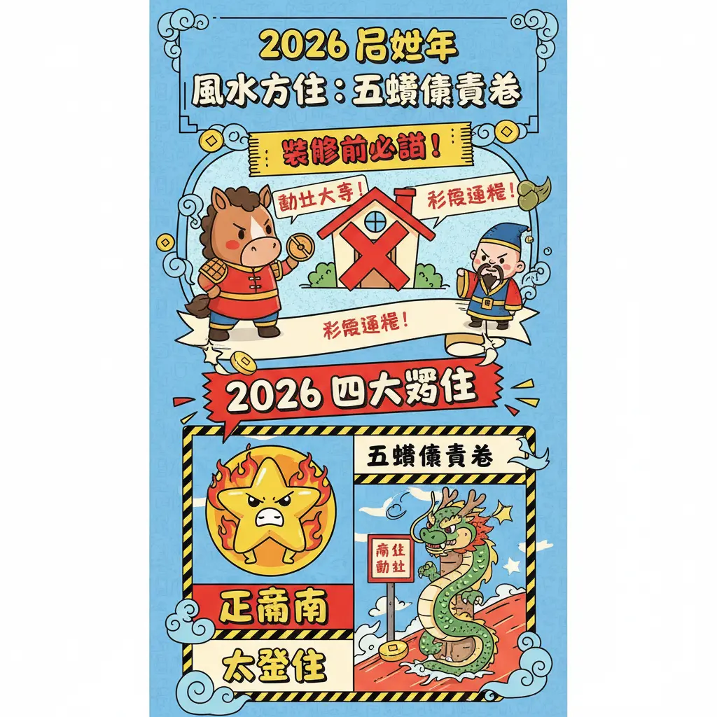 2026 風水方位 - 五黃廉貞星