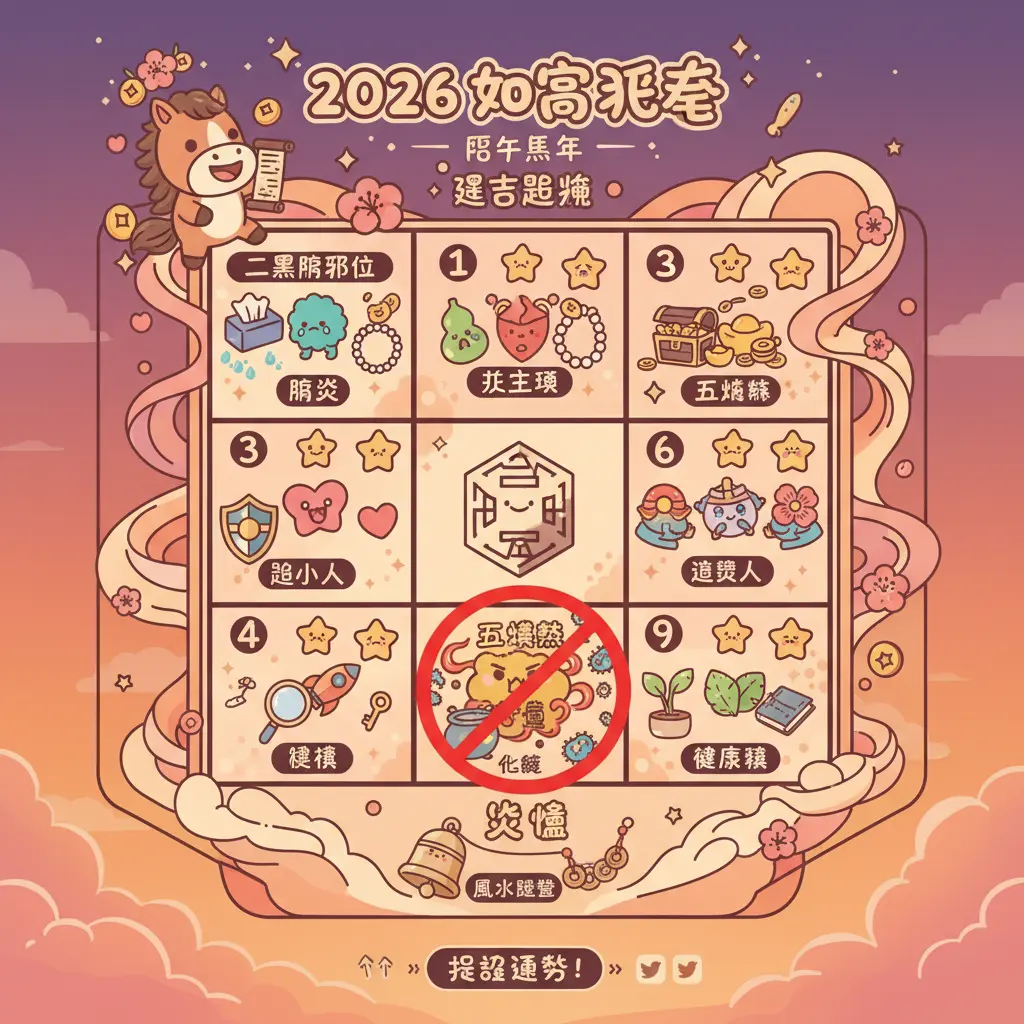 2026 五黃煞化解 - 九宮飛星