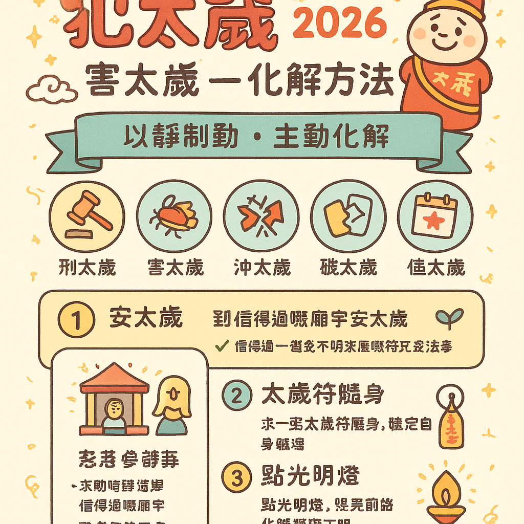 刑太歲值太歲風水捐血太歲符生肖躲春破太歲開運化解方法能量提醒照顧情緒設好界線生肖運程聚焦目標化太歲方法保護自己守護飾物情緒不穩溫和可靠