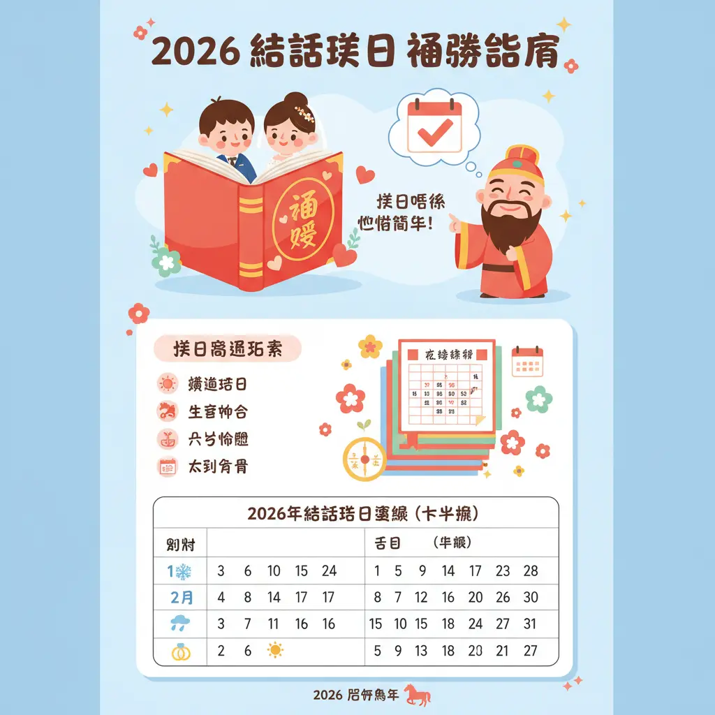 2026 結婚擇日 - 通勝