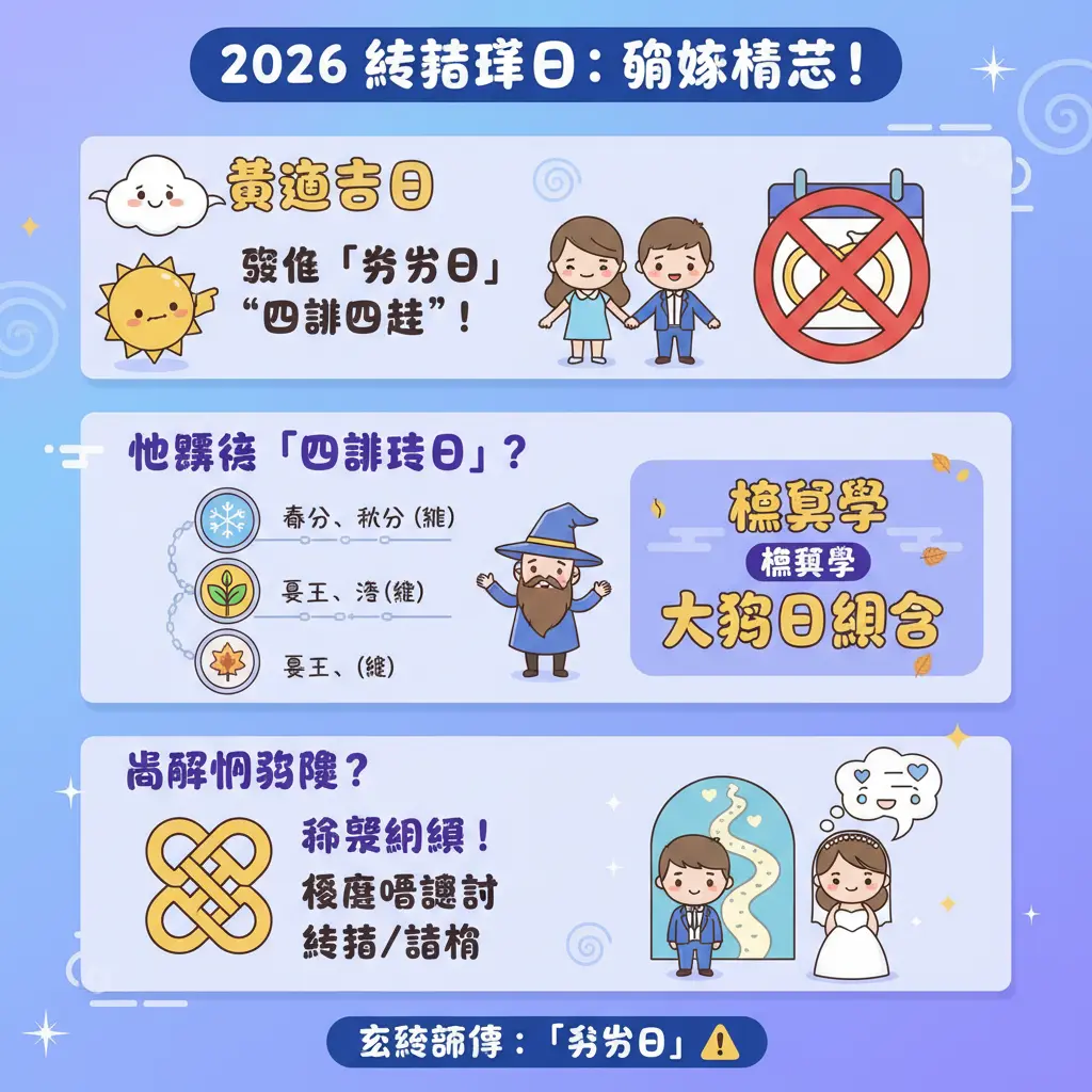 2026 結婚擇日 - 黃道吉日