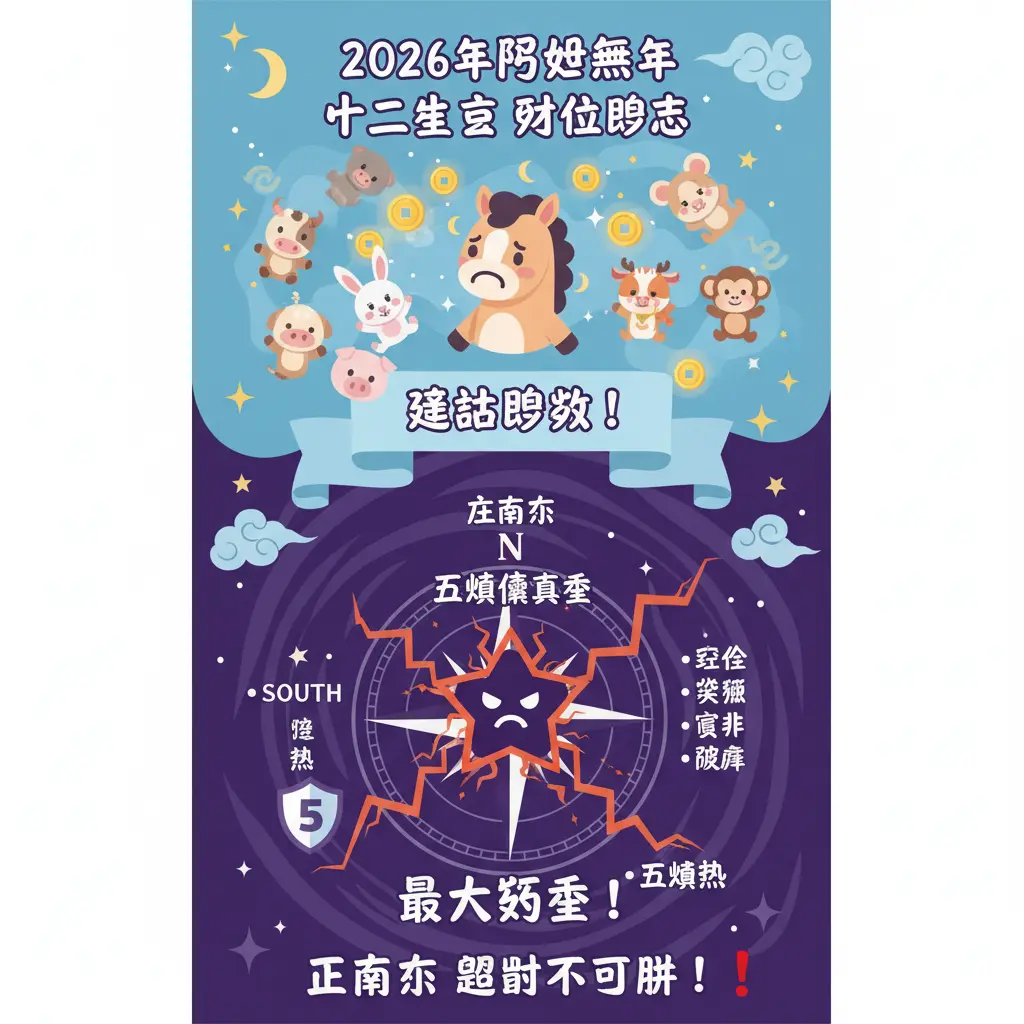 2026財位方向 - 十二生肖